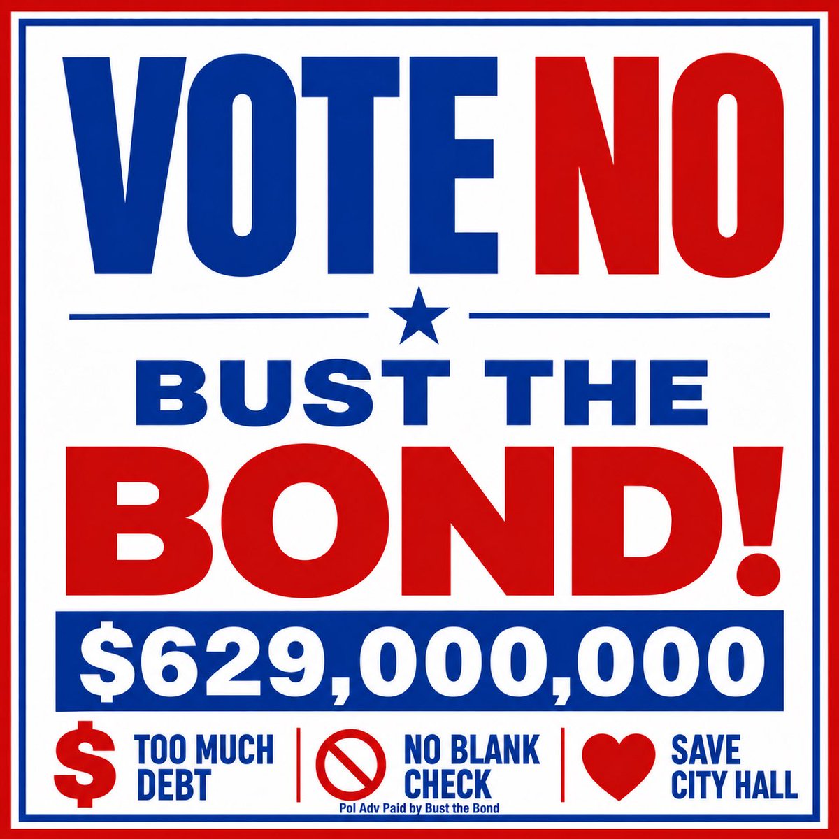 BustTheBond's tweet photo. Want a yard sign? Send us a private message! We'll deliver it to your Dallas address. We appreciate all the support! 
Bust the Bond!
Vote NO in NOvember! https://t.co/8uJOc1HWJ0