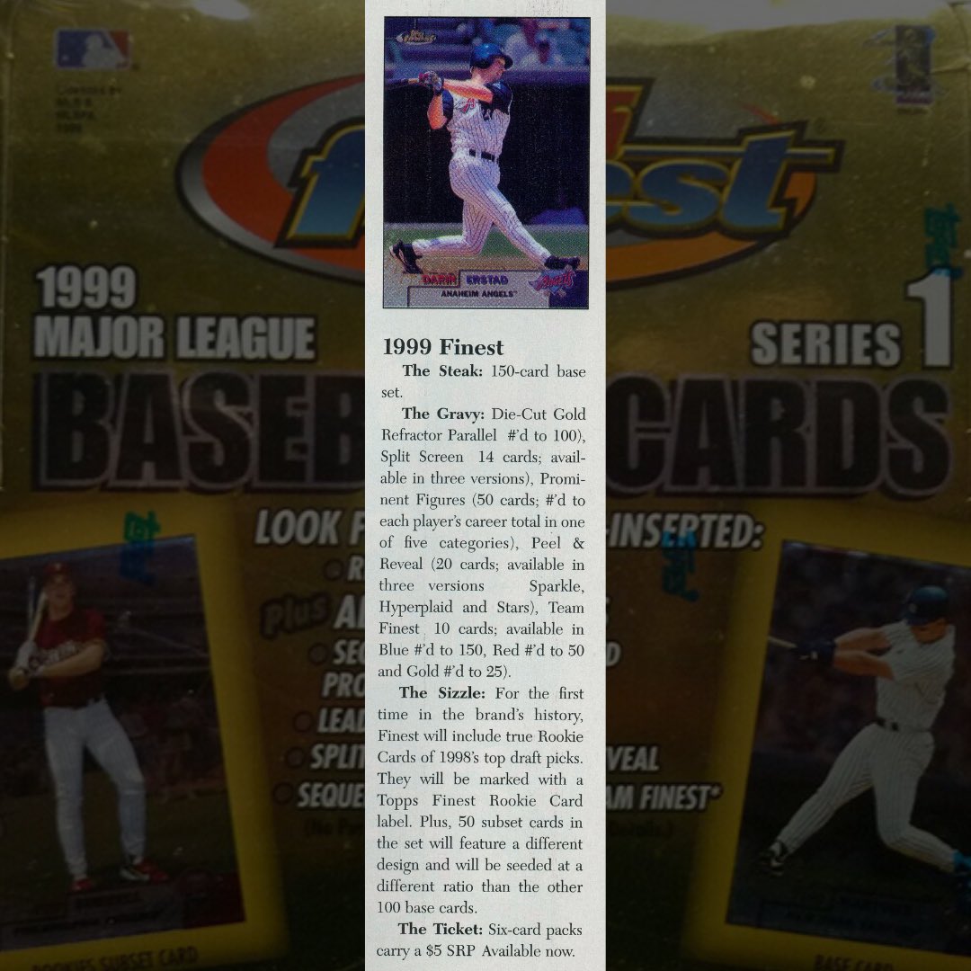goudeygum's tweet photo. Protective film: keep it on or peel it off?
As you can probably tell, I prefer them peeled so the refractor can really shine.
#PedroMartinez #ToppsFinest #GoldRefractor #90sBaseballCards #BaseballCardCollector https://t.co/TruQZGypm5