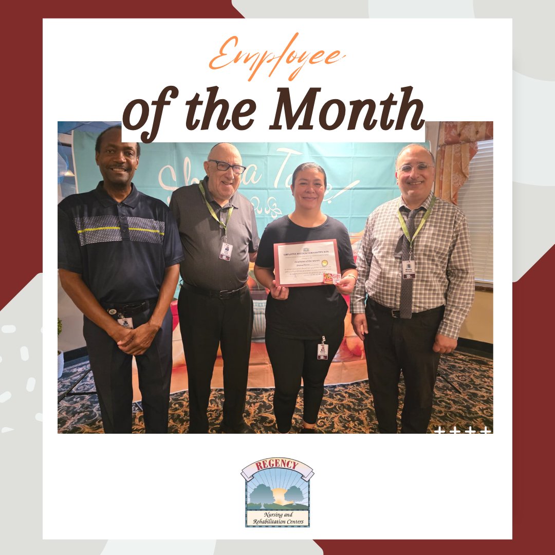 RegencyNursing's tweet photo. Proud to celebrate our Employee of the Month! 🌟💙

Thank you for your dedication, compassion, and hard work in making a difference in our community every day. We appreciate all that you do! 👏✨

#EmployeeOfTheMonth #TeamAppreciation #Regency #SeniorLiving https://t.co/HltYUxSLoJ