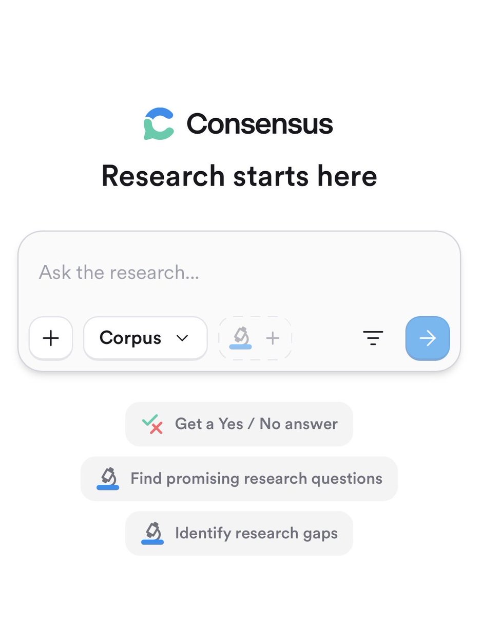AserAcademia's tweet photo. أداة مفيدة جداً للباحثين والطلبة ولا غنى عنها 👇🏻

Consensus بإمكانك من خلالها كتابة سؤالك البحثي، وتعرض لك الدراسات المرتبطة بموضوعك مع خلاصة للنتائج ومصادرها.

ومن مميزاتها إمكانية فلترة النتائج حسب نوع الدراسة، سنة النشر، حجم العينة والدولة.

الأداة 👇🏻
https://t.co/vDrSBkMyZP https://t.co/rLELHxhONy
