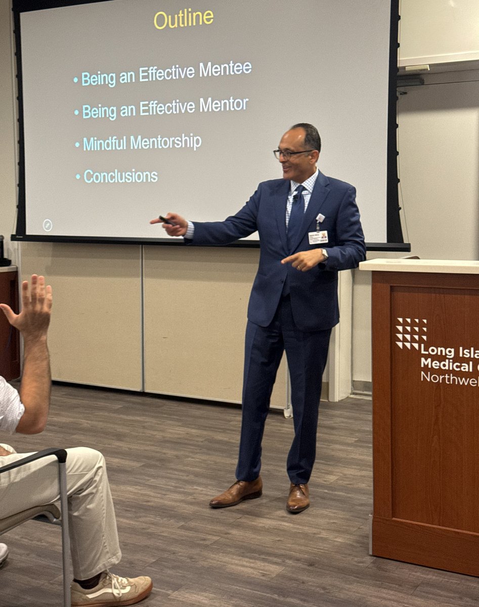Northwell_Med's tweet photo. What a great morning yesterday at #MedicineGrandRounds! We had a full house for @sanjaysaint's presentation, From Mentee to Mentor to Sponsor – A Lifecycle of Impact. Thank you to Dr. Julie Schwartzman-Morris for the introduction and to everyone who joined us in person! https://t.co/5XvfOeUb4j