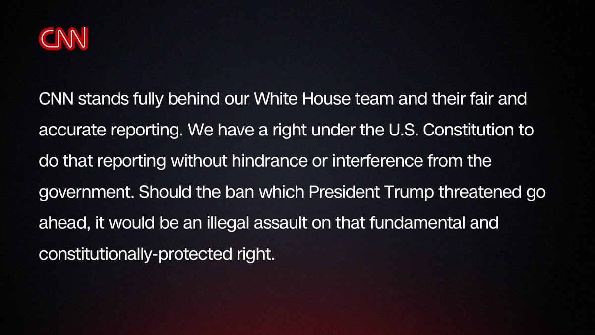 CNNPR's tweet photo. CNN Statement on White House access: https://t.co/X0rMWFfueA