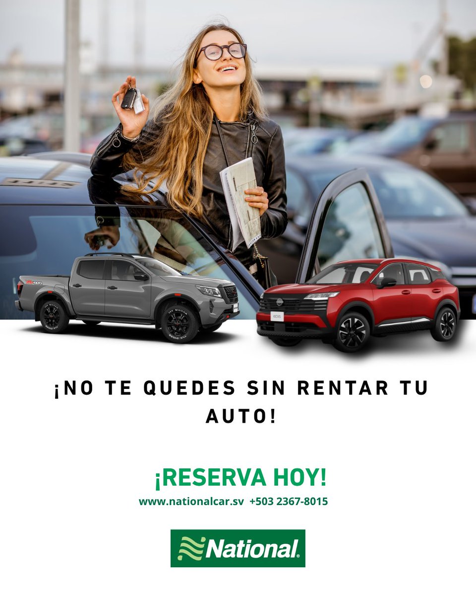 National_SV's tweet photo. Comodidad y flexibilidad a tu nivel. 🚗✨
Con National, disfruta una flota pensada para acompañar tu ritmo, en cada viaje de negocios o escapada.

📞 +503 2367-8015
📲 +503 7160-1926
🌐 https://t.co/R7lK6WCK9A

#NationalElSalvador #MovilidadPremium https://t.co/mc0aCUAdxM