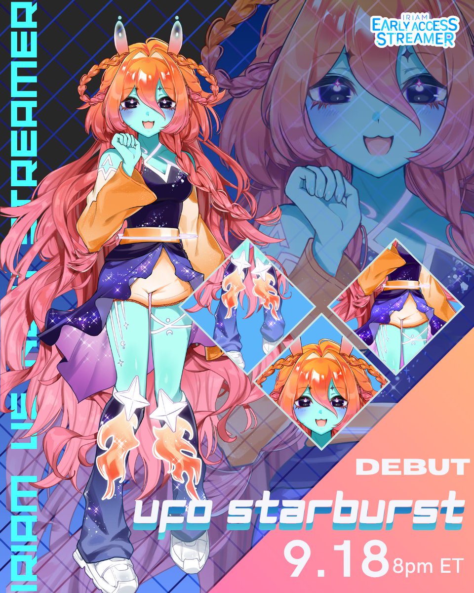 UfoStarburst's tweet photo. 👽✨ I JUST GOT HERE 🪐☄️

You're not supposed to know who I am, but I am Ufo! debuting TONIGHT at 8pmest - as an #IRIAMEarlyAccess streamer!! ⋆౨ৎ˚⟡˖ ࣪

Hope to see you soon so I may further conduct my research on Earthings &amp; share the human experience! 

#JumpOnIRIAM @IRIAM_US https://t.co/4Mm9EaM46X
