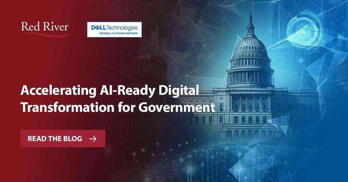 ThinkRed's tweet photo. The future of federal IT is AI-driven, data-centric and security-first.

See how Red River and Dell Technologies are helping agencies modernize infrastructure, strengthen resilience and prepare for what comes next. https://t.co/Wm9Bz4PXB8

#FederalIT #DigitalTransformation #AI https://t.co/yky9CyR2Rl