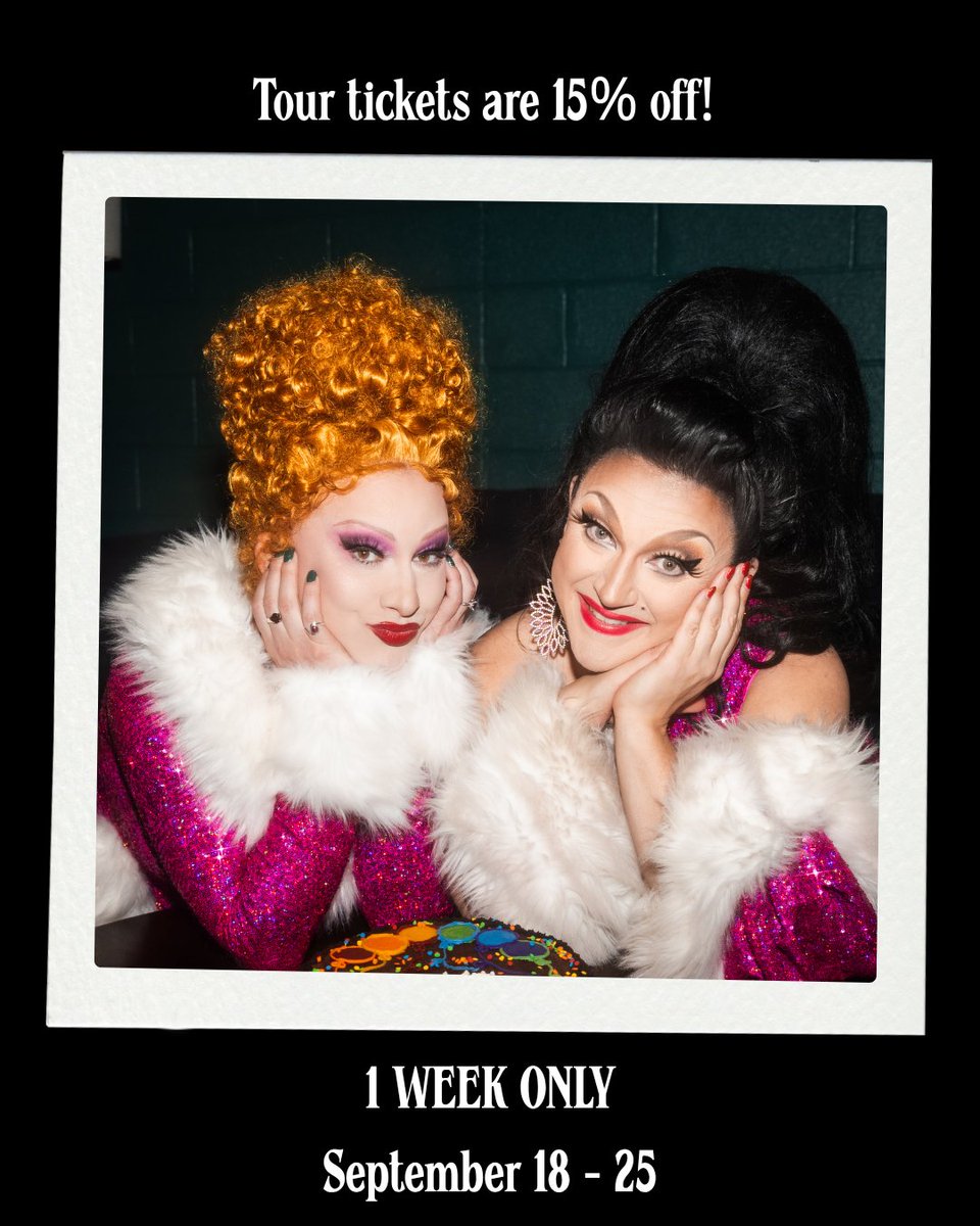 CapitalOneHall's tweet photo. We have not one...but two queens' birthdays to celebrate coming up 👑🎉

In honor of Jinkx &amp; DeLa’s birthday week, use code JDHBD for 15% off select tickets to their upcoming @jinkxanddelaholiday on Dec. 3!

🎟️: https://t.co/j6eHJPkP01. https://t.co/pb3bubIhk5