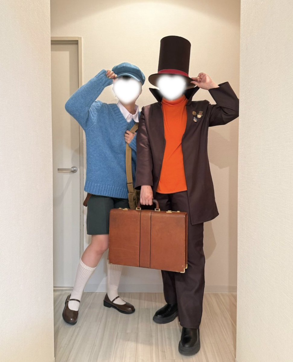 ikushima_GS's tweet photo. ⚠️コスプレ注意⚠️
今日は2人でゲムショ！楽しみ〜！！🎩🧸 https://t.co/Ia5LCieJfR