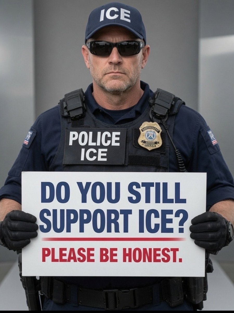 American__2's tweet photo. HE'S ASKING YOU DIRECTLY 😳

"DO YOU STILL SUPPORT ICE? 
PLEASE BE HONEST."

What's your answer?
YES 👍 or NO 👎...,..? https://t.co/VTPIq7GEFP