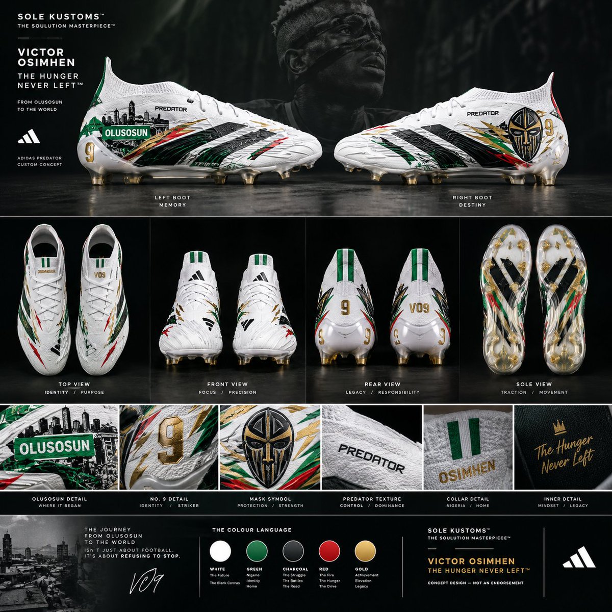 Beza705's tweet photo. @PoojaMedia Thank u @victorosimhen9  this boot design go fit u well https://t.co/qaFiDlMGZr