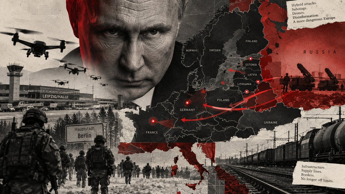 thetect0nic's tweet photo. 🇪🇺 🇷🇺 There’s been a change in how European governments speak about the Russian threat. Within 48 hours, a wave of statements and mobilization across NATO’s eastern flank has coalesced into a clear and worrying pattern.

🇵🇱 Polish Prime Minister Donald Tusk says intelligence shared by Poland, Ukraine and NATO indicates Russia could eventually conduct drone or missile attacks against countries supporting Ukraine while attempting to portray them as accidents.

🇫🇷 In Paris, Emmanuel Macron emerged from a three-hour meeting with France's intelligence chiefs and political leaders warning that the Russian hybrid threat has intensified. France is reinforcing protection of critical infrastructure and defense-production sites.

🇩🇪 Those warnings are not emerging in a vacuum. Germany has formally attributed the attempted explosive-drone attack at Leipzig/Halle Airport to Russia, with subsequent investigations reportedly tracing the operation toward Russian military intelligence. German authorities are also investigating a professionally prepared weapons cache discovered in woodland near Berlin, two handguns and ammunition that officials say were intended for future attacks, including possible links to a foreign intelligence service.

🇪🇪 Further north, Estonia's security cabinet is preparing for another contingency: a possible Russian general mobilization. Prime Minister Kristen Michal says such a move could change Estonia's threat assessment sufficiently for Tallinn to close its border with Russia immediately.

🇱🇹 Lithuania, meanwhile, has detailed evacuation planning for a major military emergency. One of the evacuation routes from Vilnius leads toward Poland, where authorities in Podlaskie are preparing the region to serve as a transit corridor for evacuees from the Baltic states.

That planning predates this week's warnings and should not be interpreted as evidence that an attack is believed to be imminent.

But the regional context has deteriorated.

🇧🇾 Belarus is currently conducting military exercises near the Polish and Lithuanian borders, including areas around the strategically critical Suwałki Gap.

And earlier this week, a NATO fighter shot down a suspected Russian attack drone after it entered Lithuanian airspace from Belarus.

None of this establishes that European governments expect a Russian attack in the immediate future. What it does show is something more concrete: governments from Warsaw to Paris to Tallinn are publicly preparing their populations and institutions for contingencies that until recently largely remained inside military planning documents.