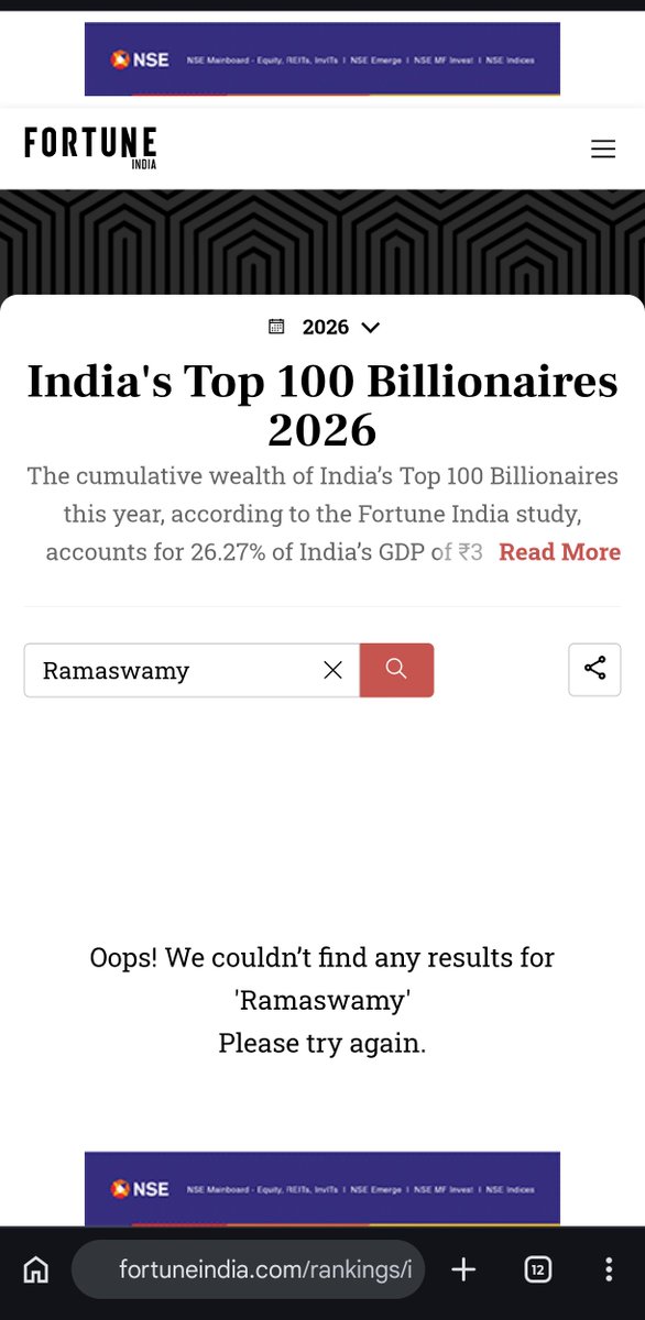 deccankingdakj's tweet photo. @VellalarWorld Fake data top 100 billionaire 2026 claim busted ..kpr not in list 2026..kamma divi net worth more than mafia thirutuveni KVG😂 https://t.co/TOVYe6lmQ9