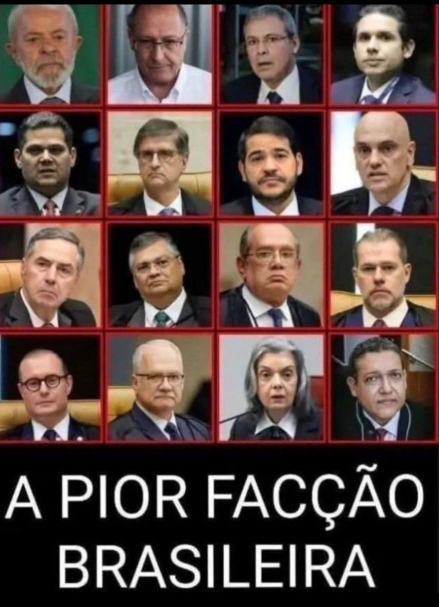 Antonio78243222's tweet photo. @NewsLiberdade VERDADE QUE TODOS OS BRASILEIROS DE BEM NÃO PODEM DEIXAREM QUE OS CRIMINOSOS MAFIOSOS QUADRILHEIROS FIQUEM IMPUNES. https://t.co/RNvzz3orbj
