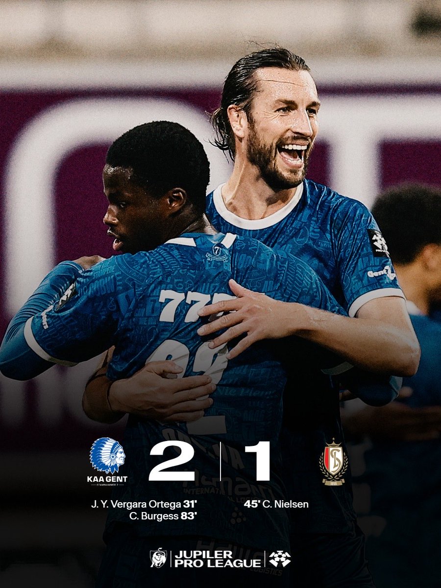 ProLeagueBE's tweet photo. De drie punten blijven in Gent! 🔵👊

#jupilerproleague https://t.co/KdktmVvZ1r