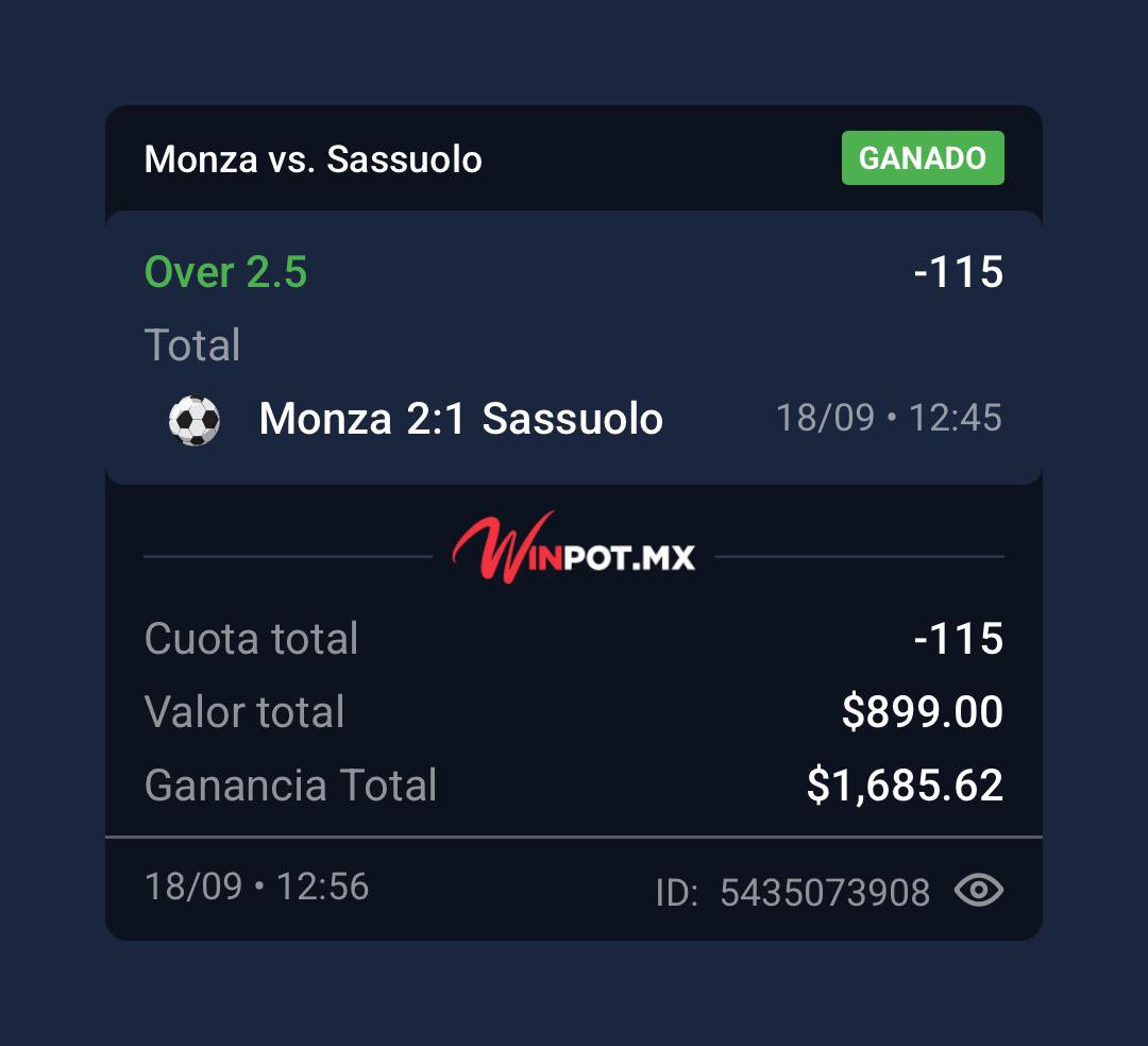 JustPickswinner's tweet photo. Sigue la buena racha cobramos 3 de 3 ✅
Wolfsburg over córners ✅
Gent btts ✅
Monza over 2.5 ✅ https://t.co/JDEuYctdkq