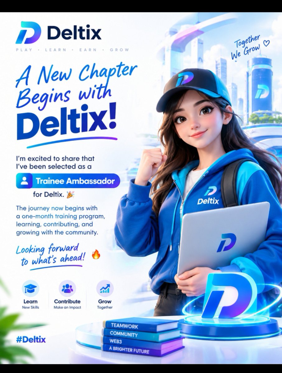 jerry_eva04's tweet photo. I’m excited to share that I’ve been selected as a Trainee Ambassador for Deltix. 🎉
The journey now begins with a one-month training program, learning, contributing, and growing with the community.
Looking forward to what’s ahead! 🔥
#Deltix https://t.co/fdxxvpFNzw
