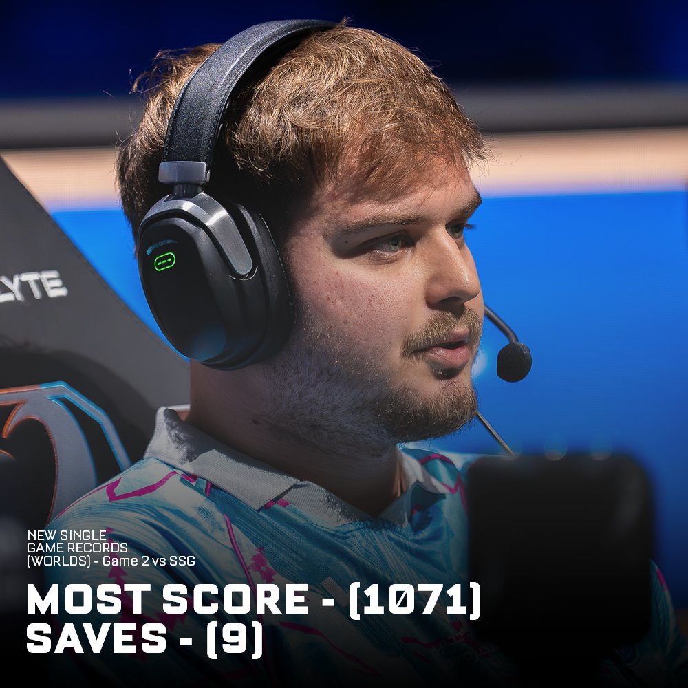 RLEsports's tweet photo. Two new single game (Worlds) records for @M0nkeyM00n 🌛

➖ Highest score (1,071)
➖ Saves (9) https://t.co/flI86LoOPH
