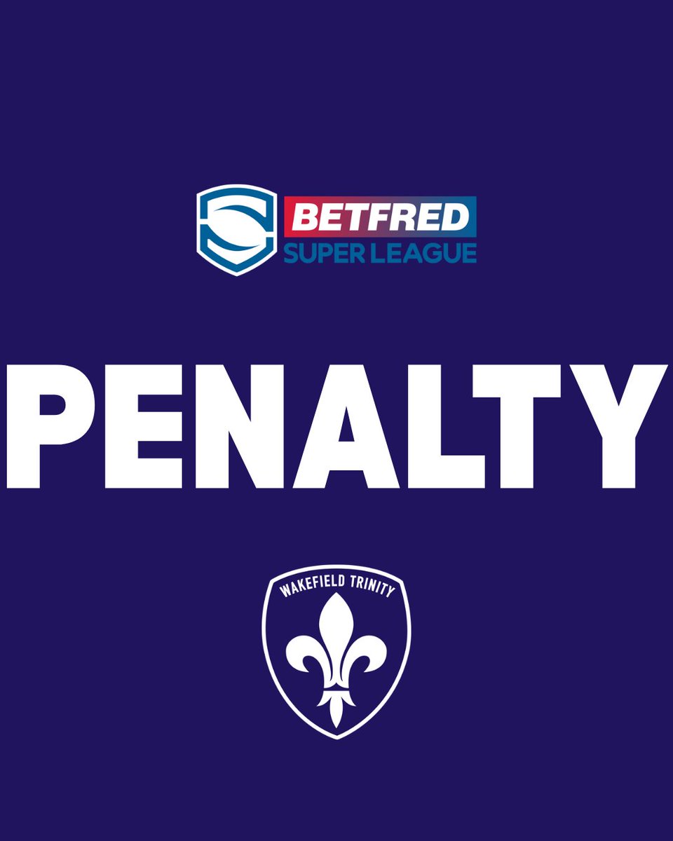 MatchdayRL's tweet photo. 72' PENALTY FOR WAKEFIELD TRINITY!
After a Dangerous tackle Max Jowitt Converts for the Trinity! (5/6)
🟣🟣26 - 12⚪️🐆 https://t.co/IxXmtcY94G