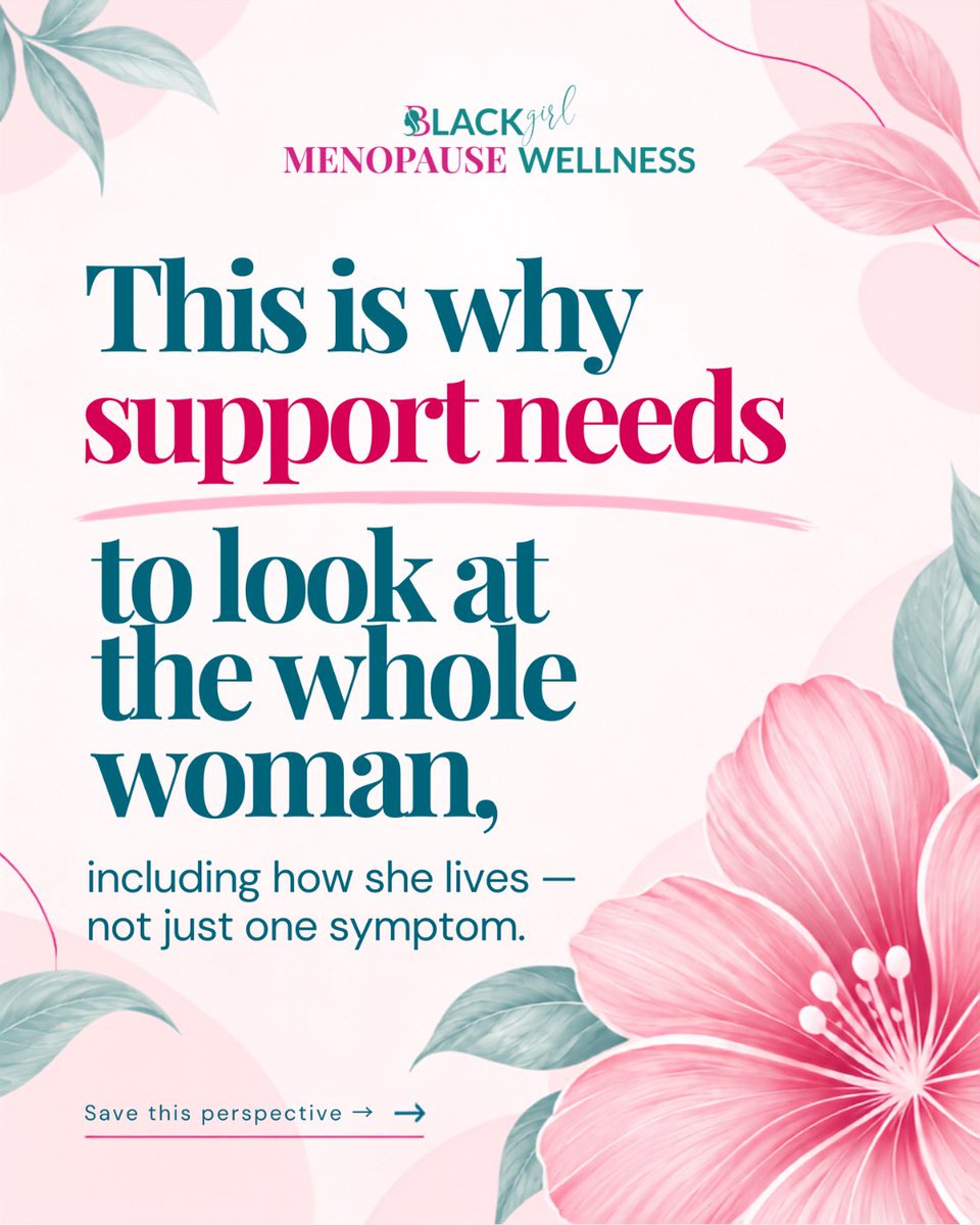 CharmaineVShaw's tweet photo. Menopause is not only about reproductive hormone changes or hot flashes. It impacts sleep, mood, identity, confidence, relationships, productivity, and long-term health.

#BlackgirlMenopauseWellness #WholeWomanWellness #MenopauseAwareness #MenopauseHealth #BlackWomenWellness https://t.co/g1jz68ujAb