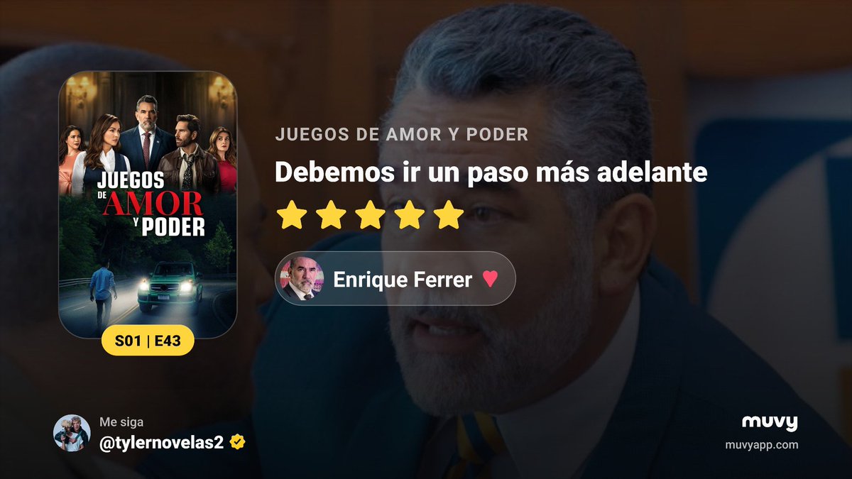 TylerNovelas2's tweet photo. 🇲🇽 | Juegos de Amor y Poder 
🔢 | Temporada 01 • Capitulo 43 
🎬 | Debemos ir un paso más adelante

#AmorEPoder | #AmorEPoder043 https://t.co/BUU0wZdWhz