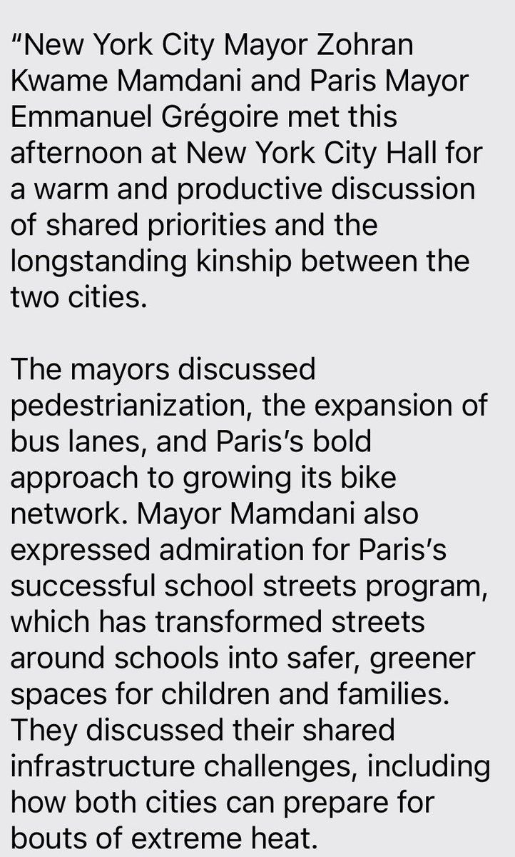 katie_honan's tweet photo. On @nycmayor’s meeting with the mayor of Paris, per spox - 🥖 https://t.co/5h3PUdWj6p