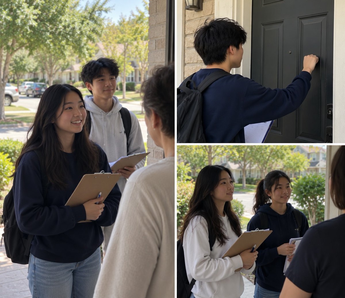 seed_the_vote's tweet photo. These high school students traveled 2,000 miles to San Antonio today to knock doors with @TexasAFT to flip Texas blue! #SeedTheVote 🌱 https://t.co/sFe7pZZ11y