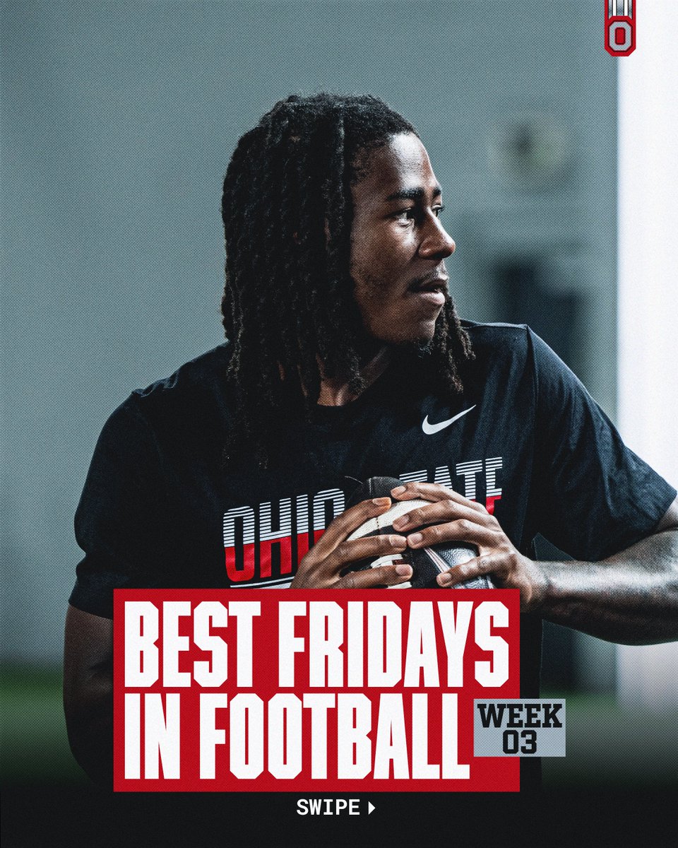 OhioStateFB's tweet photo. Best Fridays in 🏈 Week 3️⃣ https://t.co/PQiOFrGI9K
