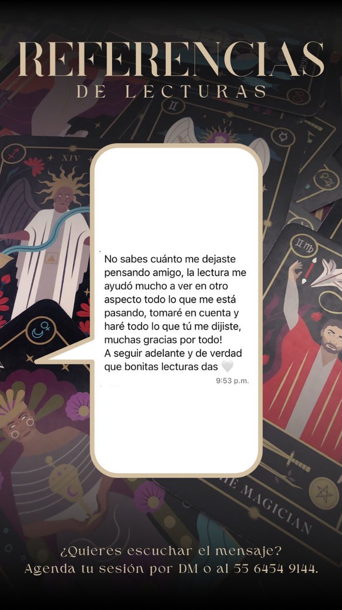 JafetGs's tweet photo. ¿Estas pasando por un proceso, situación, problema, bloqueo o te sientes sin ninguna dirección? Tarot evolutivo online llega para ti, lecturas conscientes, en un espacio seguro para ver con claridad las posibilidades delante de ti. Agenda tu sesión al 55 6454 9144 #Tarot #Magia https://t.co/fYLfGgezyI