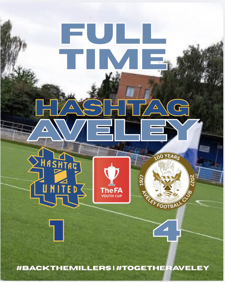 AveleyFC's tweet photo. All over at Redbridge where Aveley progress in the FA Youth Cup where we will face Ilford at @ParksideStadium in a few weeks :)

#TommoMillers #100years #AveleyYouth https://t.co/zAOiO4GfLV