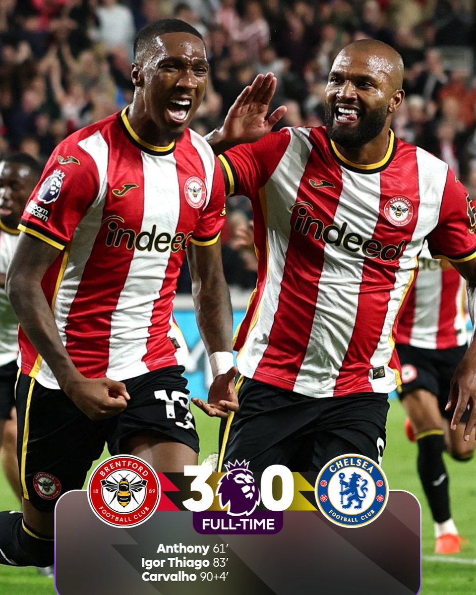 premierleague's tweet photo. Three goals. Three points. Still unbeaten. 

A big win under the lights for @BrentfordFC 👏 https://t.co/1rEirQ5QRN