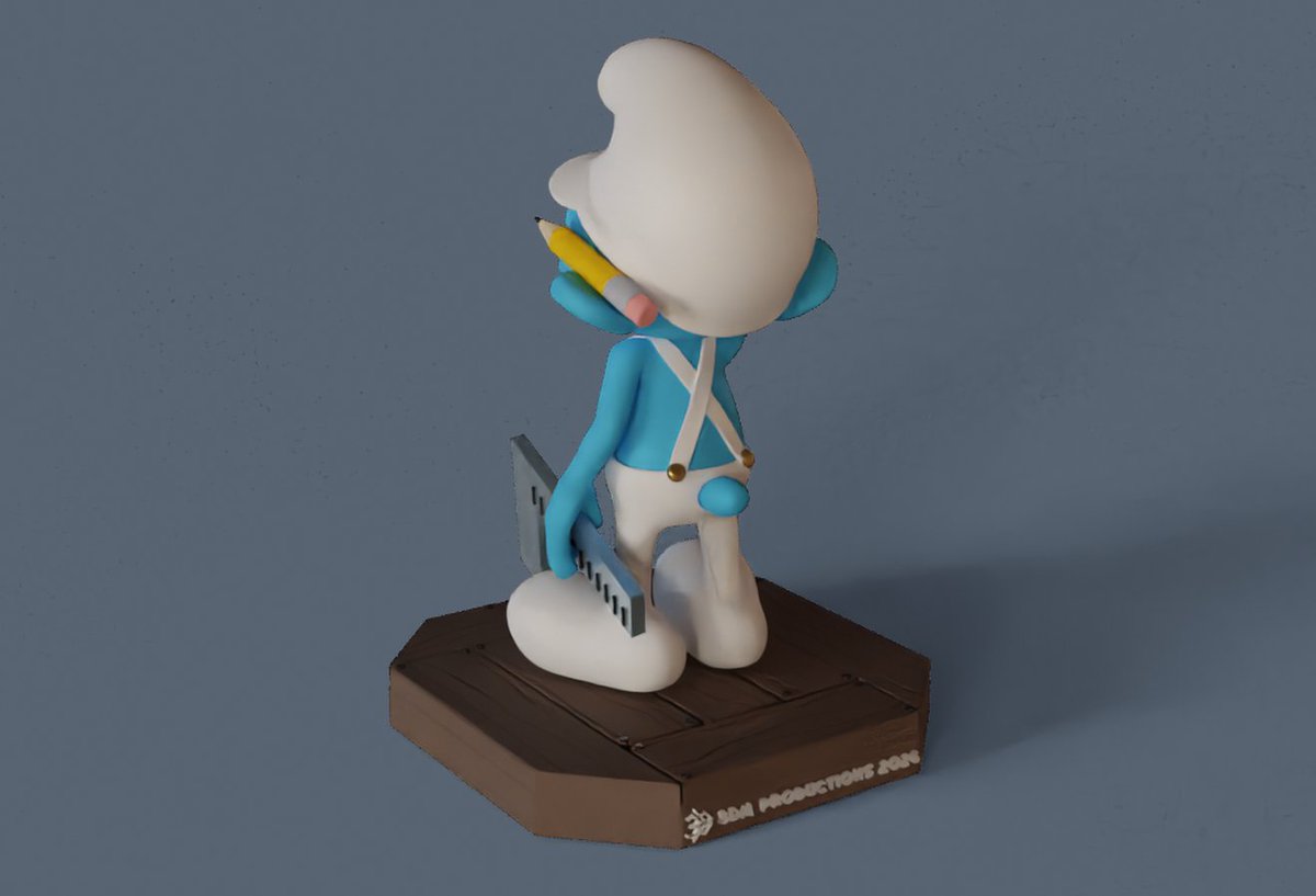 3dmpro's tweet photo. #Handy #Smurf #3dprintable , developed using #blender3d ,based on the original 80s animated series https://t.co/jMvw4lGFLU