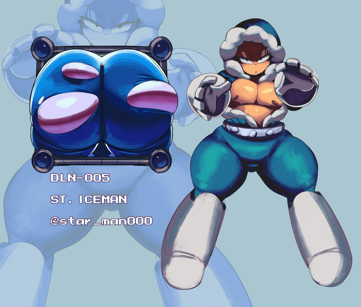 Star_man000's tweet photo. MegaMan Robot-butt 3/6 Ice Man !! https://t.co/3H3TRrzGjW
