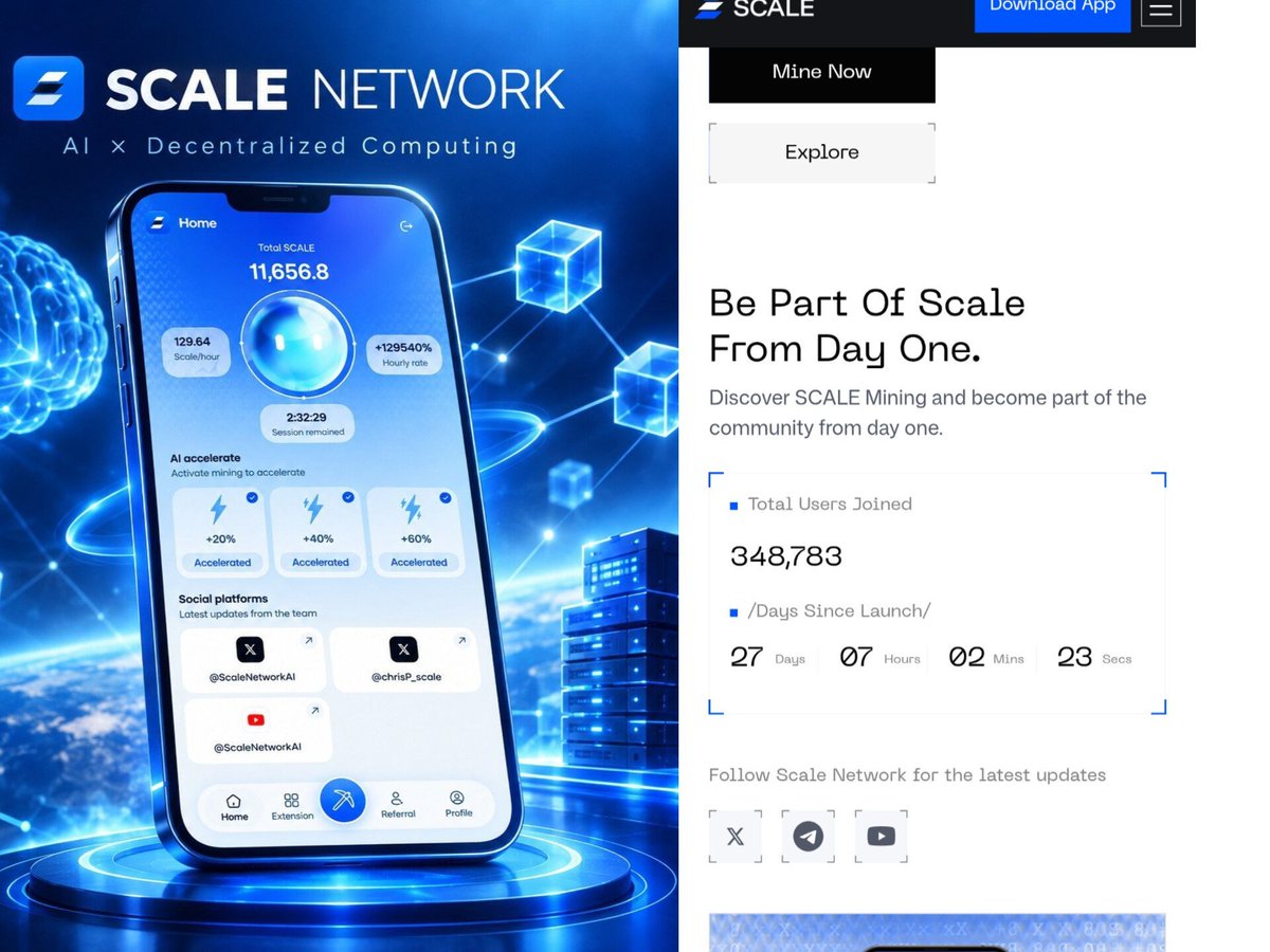 jibon2271's tweet photo. Sceale network is not just a mining app It's the future of crypto with ai

Join first sceale network or u regret for it 275k+ member in just 27 days
Mining rate :0.1hrs
https://t.co/I1SDDSndtg

Use my link or code to get 10 sceale code: rxkhan https://t.co/dPT85ZmS16