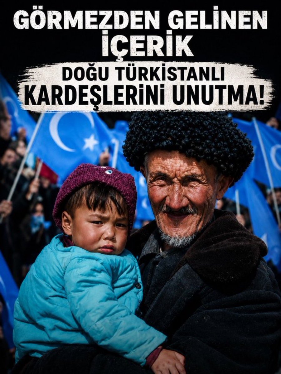 U_Hareketi's tweet photo. 👋 Bir gün geriye dönüp baktığınızda, “Neden sustum?” Doğu Türkistan ‘daki Uygur Türklerini  için dememek için bugün ses olun❗️ https://t.co/KT5pbJNn8x