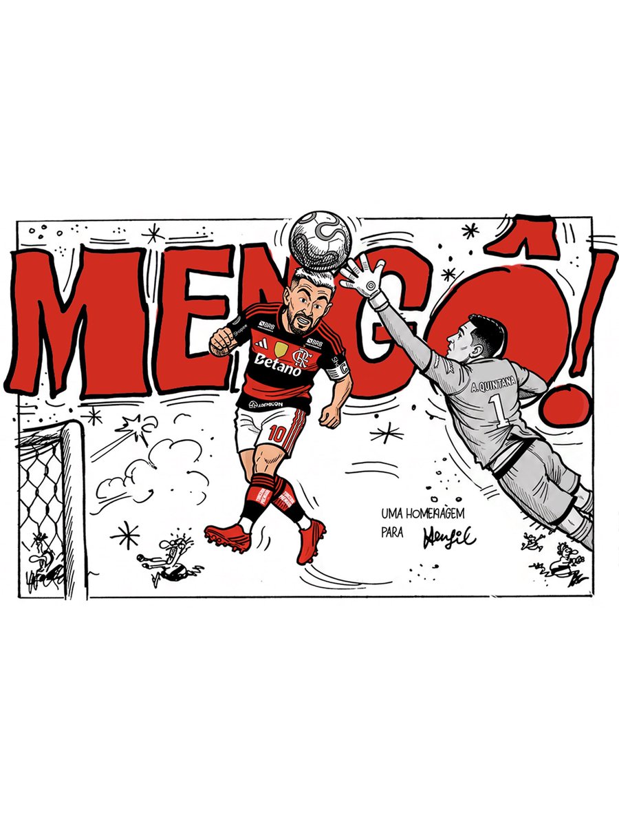Flamengo's tweet photo. A Nação fez a diferença e o grito de Mengo, imortalizado nas tiras do lendário Henfil, ecoou pelo Maracanã. Campo e arquibancada jogam juntos. O Flamengo unido é muito forte! Esperamos você no domingo, mais uma vez no Maraca 🔴⚫️

🔗 https://t.co/EkmZSgsqaz https://t.co/qojairqu9M
