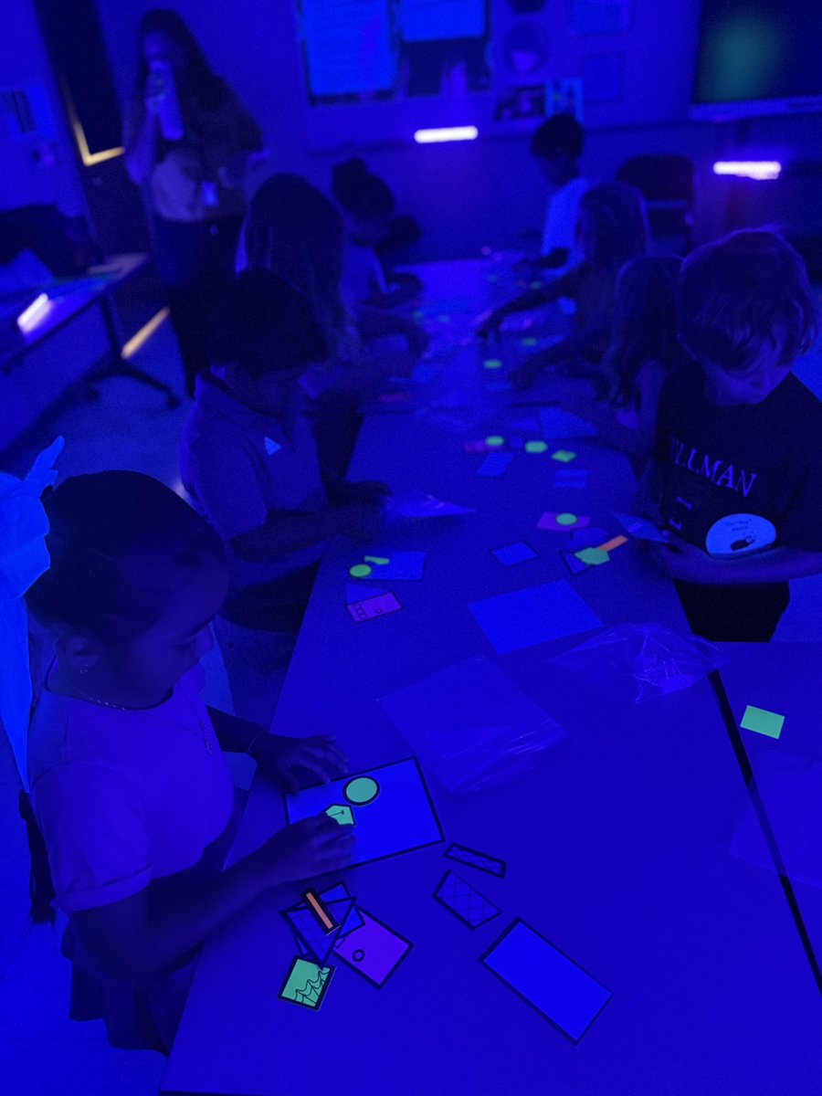 STEM_CCPS's tweet photo. ✨🔢 Today, math got a little brighter! Students explored geometry and shapes with glow-in-the-dark math activities, using creativity and problem-solving to investigate shapes, angles, and spatial reasoning. 💡📐 @cullmanprimary @BOECullmanCity @eshaddix1 @LindsayBrannon https://t.co/UjoWQFANZN