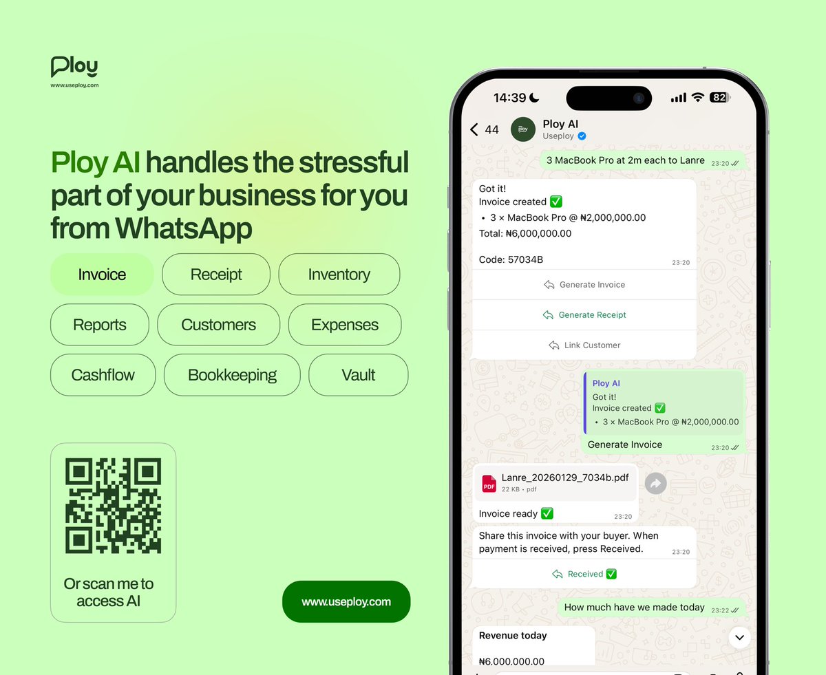 useploy_'s tweet photo. @akintomiwa_ola Let me handle the stress while you do the business 🤲🏽🥳 https://t.co/6ykD7AQVDp