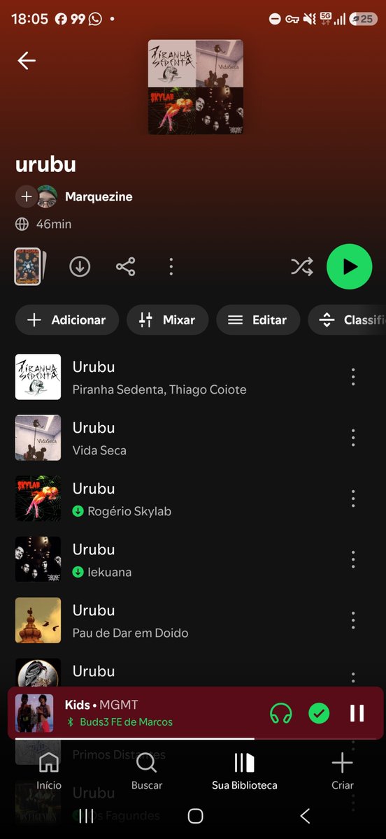 Marqueziinep's tweet photo. Eu que tenho playlist urubu, e as músicas são urubu https://t.co/5mwxAQkOq3