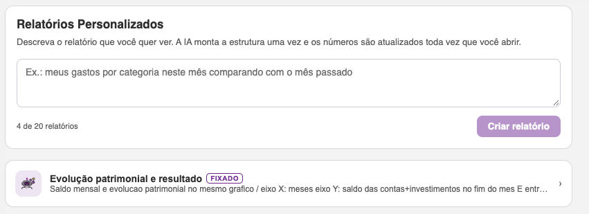 snabberFin's tweet photo. Voce manda o prompt, ele monta tabelas, gráficos, KPIs, deixa la. Mês que vem você quer ver de novo, teu relatório feito com IA continua la, nao precisa esperar outro prompt. https://t.co/O77Dh5gbHy