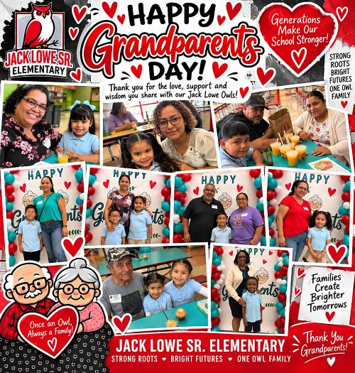 JLEFamConnect's tweet photo. Thank you to all of the wonderful grandparents who joined us and filled our school with love, smiles, and beautiful memories. Your presence means so much to our students and our Jack Lowe family! 🦉❤️ https://t.co/olkdbBEDqm