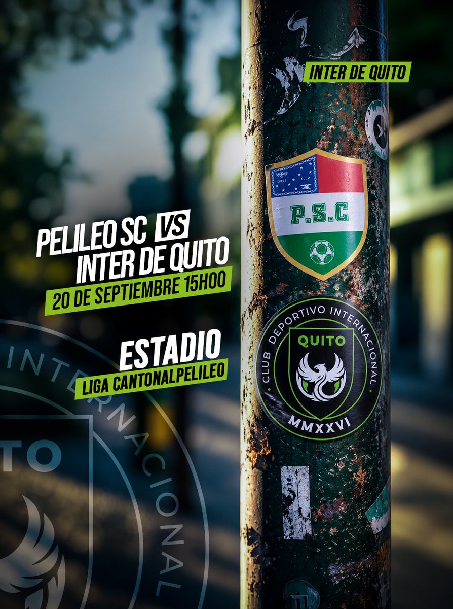 interdequito's tweet photo. 🚨 ATENCIÓN, CAMBIO DE HORARIO.

Nuestro partido ante Pelileo SC se jugará finalmente a las 15h00. ⏰
📅 20 de septiembre
🏟️ Estadio Liga Cantonal de Pelileo

Mismo partido, nueva hora. Nos vemos en la cancha. 💚🖤

#InterDeQuito #AscensoNacional #VamosInter https://t.co/pkwAmXmjz4