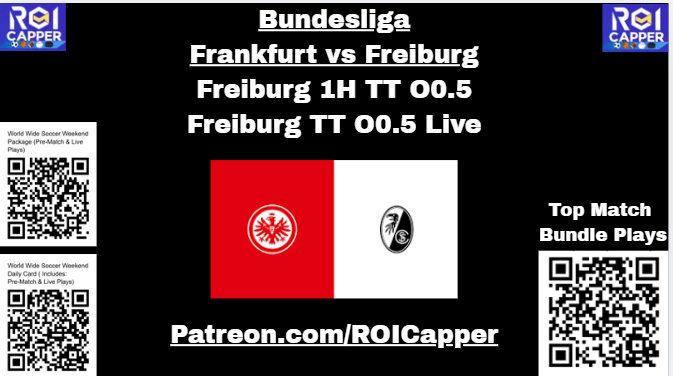 ROICapper1's tweet photo. ⭐️ 20 Likes ♥️ Sunday #Soccer ⚽️ #FreePlay ⭐️

Winning BIG Daily ➡️ https://t.co/7kd1A9kwVu ⬅️ 

#bundesliga #freiburg #frankfurt #liveplay #sportsbets #epl #laliga #mls #seriea #bundesliga #ligue1 #parlay https://t.co/rBcC9j3I2r