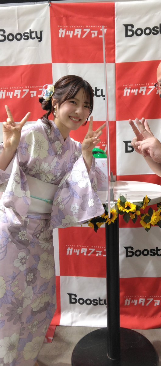 team_nd's tweet photo. 朝から超ハッピー！
浴衣姿に惚れました！
ちょうぜつかわいい！
ななみん！
#大塚七海 さん
#Boostyファンまつり2026 https://t.co/AN6cldDeyw