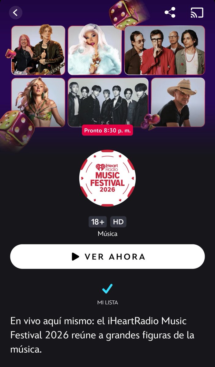 alejandra_mub's tweet photo. Por si no encuentran el evento de I Heart Radio Misic Festival donde BTS se estará presentando les dejo link 🫰

🔗:https://t.co/56nDx5MwbM

ℹ️ OJO Solo podrán visualizarlo las personas que cuenten con Disney+ y/o HULU pero no se preocupen siempre hay recetas donde verlo 💜

HAVE A SAFE FLIGHT BTS
BTS AT IHEART RADIO MUSIC FESTIVAL 2026
BTS BTS BTS
BTS IS COMING
BTS PAVED THE WAY
#BTSxIHeartRadio