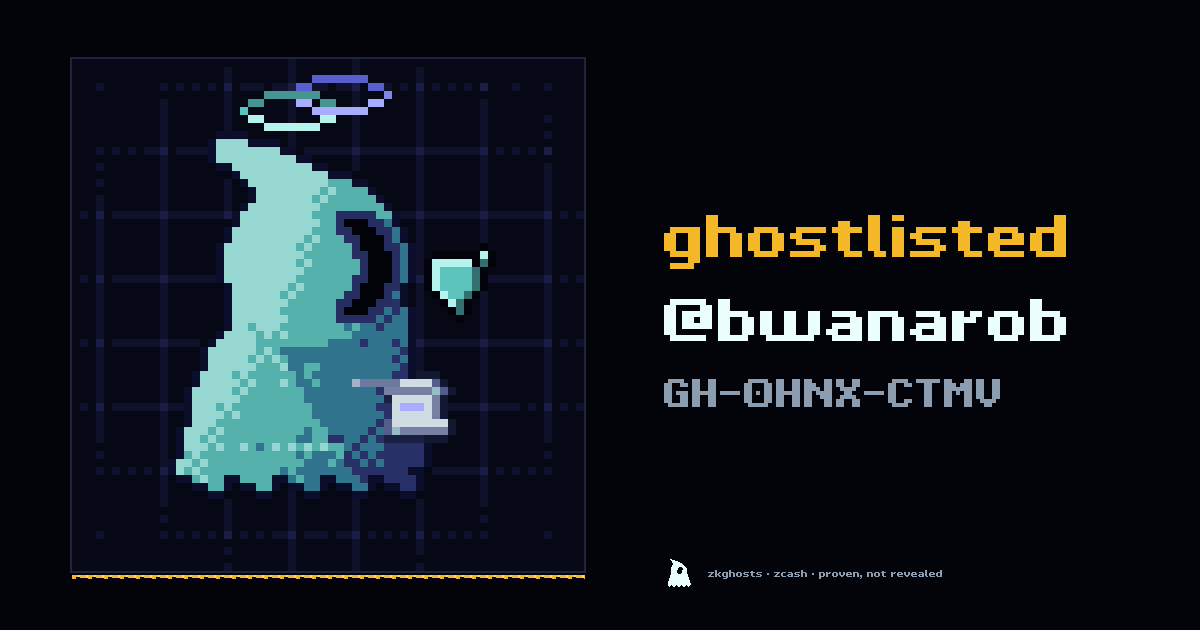 zkghostlist's tweet photo. @bwanarob is ghostlisted.

Shielded by default.

note GH-0HNX-CTMV https://t.co/CSAXKp8unV