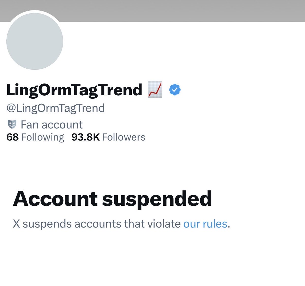 Ethiopiaanasora's tweet photo. Hi @Support @X,

I kindly request a manual review regarding the suspension of @LingOrmTagTrend.

This account functions strictly as a non-commercial, fan-led hub for the LingOrm fandom—sharing genuine project updates, charity events, and community activities. There was never any intention of spamming or platform manipulation.

If the suspension was triggered by an automated system or from unfairly targeted by coordinated false reporting, please reconsider this action and restore the account. Thank you for your time and assistance.