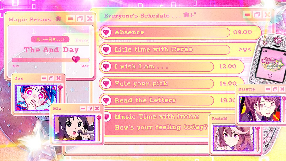 MagicPrisms's tweet photo. ᅠ
            ★ ⸝⸝ Daily Schedule: DAY 8  ─
            𝗌𝖾𝗇𝖽 𝗒𝗈𝗎𝗋 𝗆𝖾𝗌𝗌𝖺𝗀𝖾 𝖺𝗇𝖽 𝗏𝗈𝗍𝖾 ✽!
ᅠ https://t.co/OriMTgxmr6