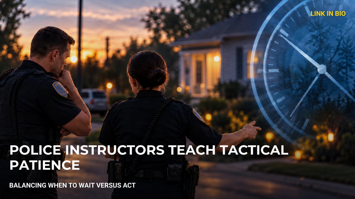PoliceOne's tweet photo. Teaching tactical patience without creating tactical hesitation | Link in bio #police https://t.co/YMIblecKFI
