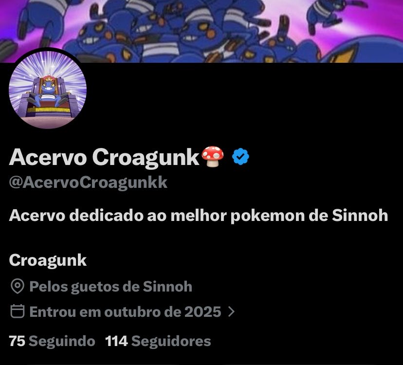 AcervoCroagunkk's tweet photo. JÁ SOMOS MAIS DE 100 BILHÕES!!!

O adm está feliz demais com o crescimento e alcance da página que faço por amor ao meu reizinho Croagunk💜💜💜

Obrigado a todos vocês, vamos por mais 💜💜💜💜 https://t.co/iby7nTiY35