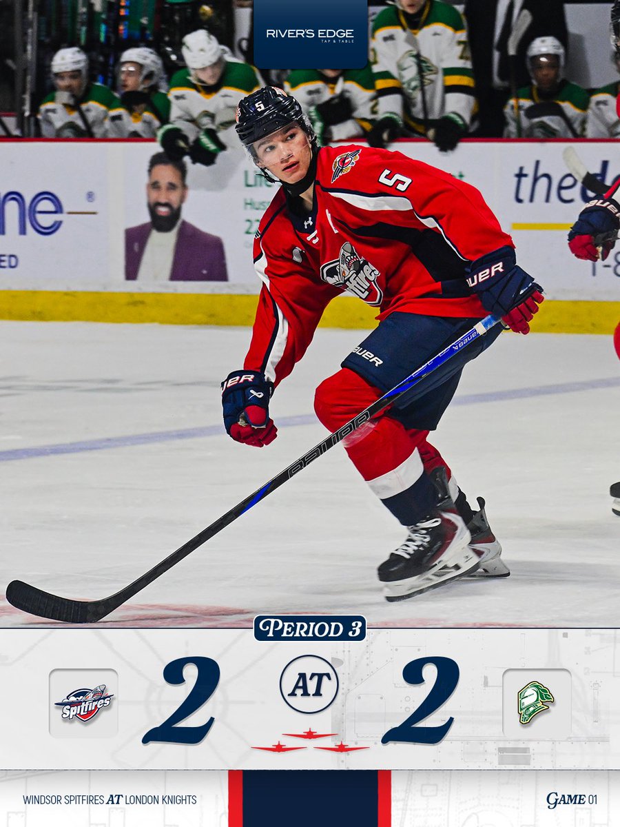 SpitsHockey's tweet photo. Heading to OT
#WindsorSpitfires #BuiltforFlight @RiversEdgeYQG https://t.co/2VVYa9WBBB