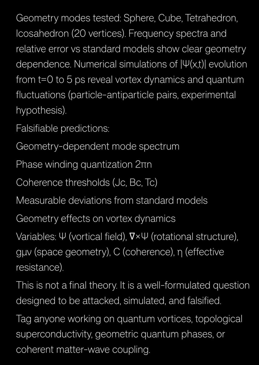 dangarlop's tweet photo. #QuantumVortex #CoherentMatter #TopologicalPhysics #IcosahedralGeometry #FalsifiablePhysics #BeyondStandardModel #QuantumSimulation https://t.co/6Bz6DbzEfh